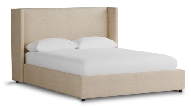 Captiva Sutton Beige 48" Upholstered Shelter Bed