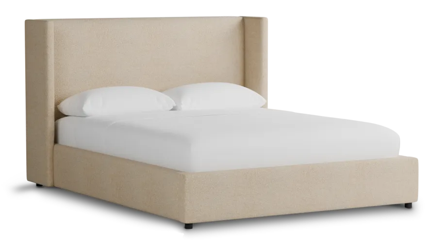 Captiva Sutton Beige 48" Upholstered Shelter Bed