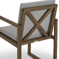 Linear Teak Dk Gray Arm Chair