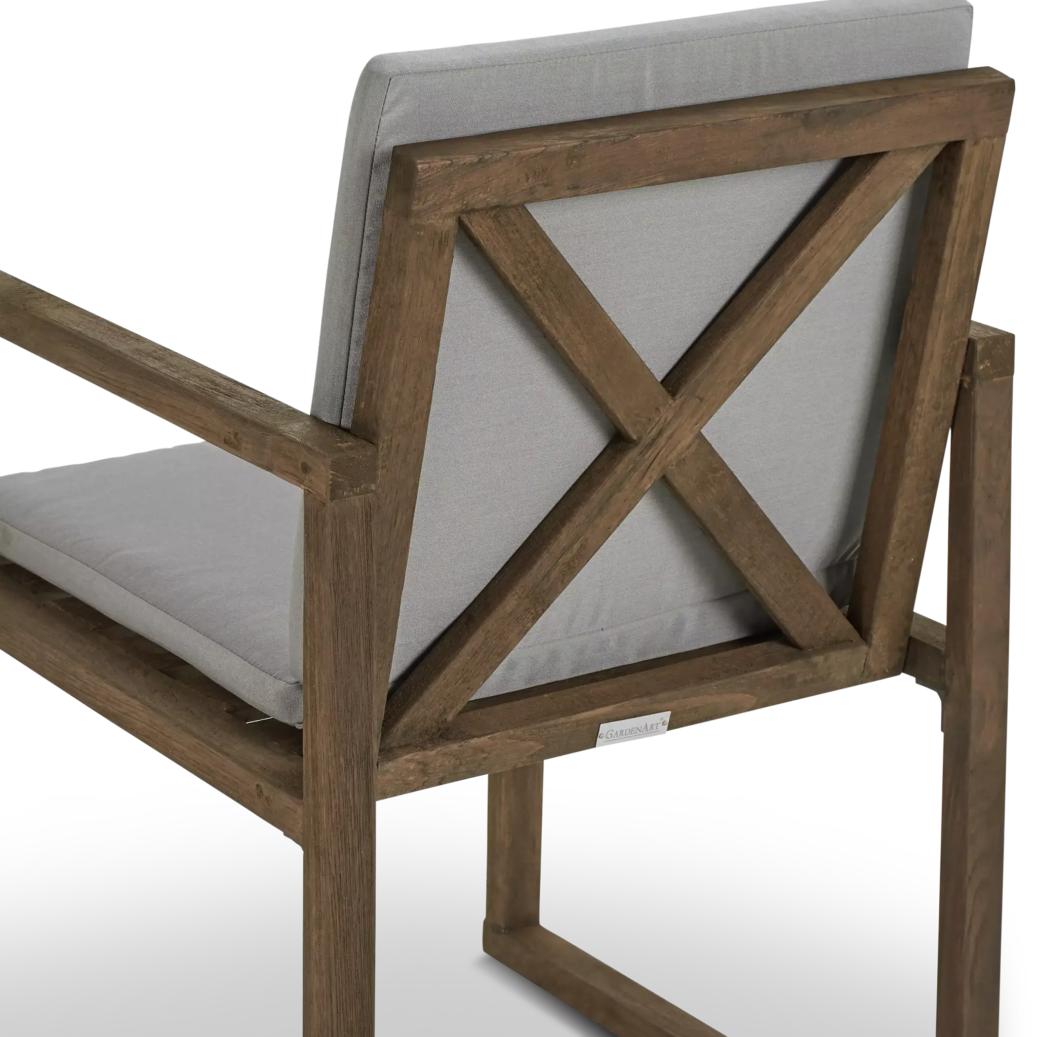 Linear Teak Dk Gray Arm Chair Linear Teak Dk Gray Arm Chair
