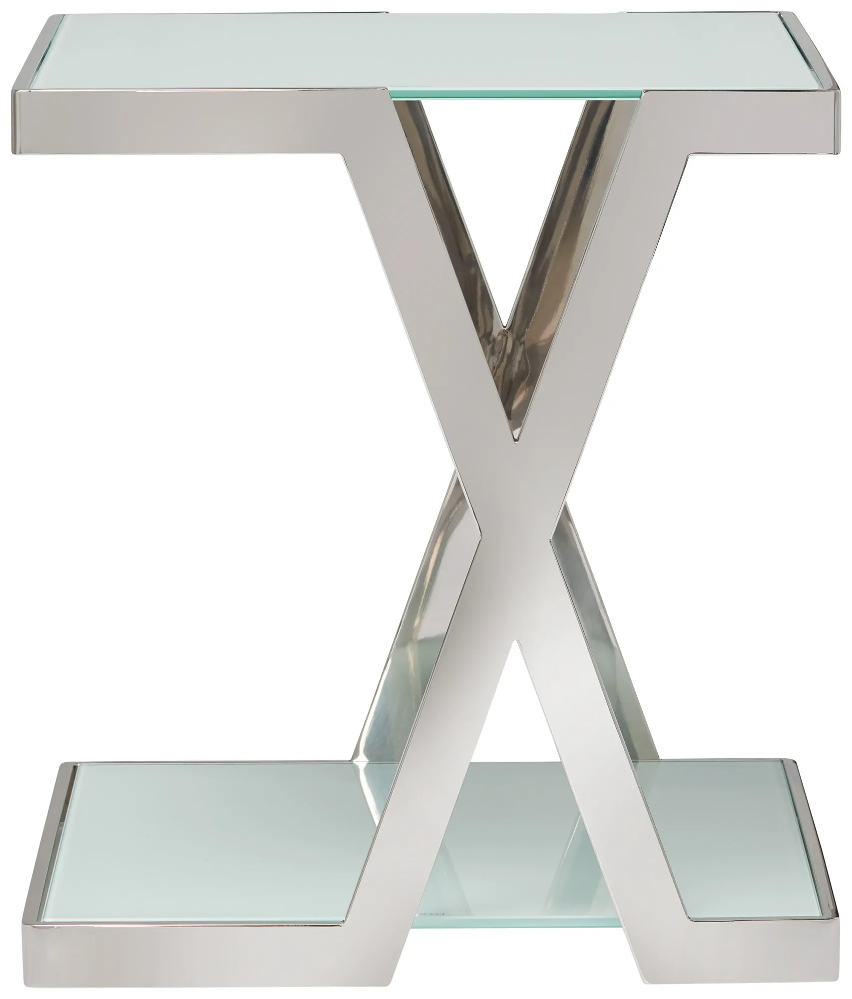Delia White Square End Table