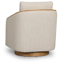 Campbell Gray Fabric Swivel Accent Chair