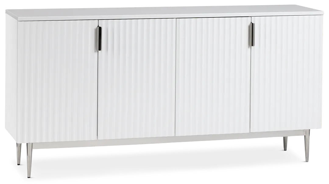 Surge White Four-door Cabinet