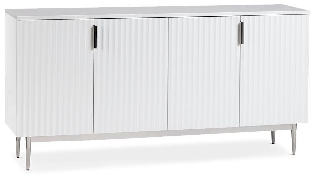 Surge White Four-door Cabinet