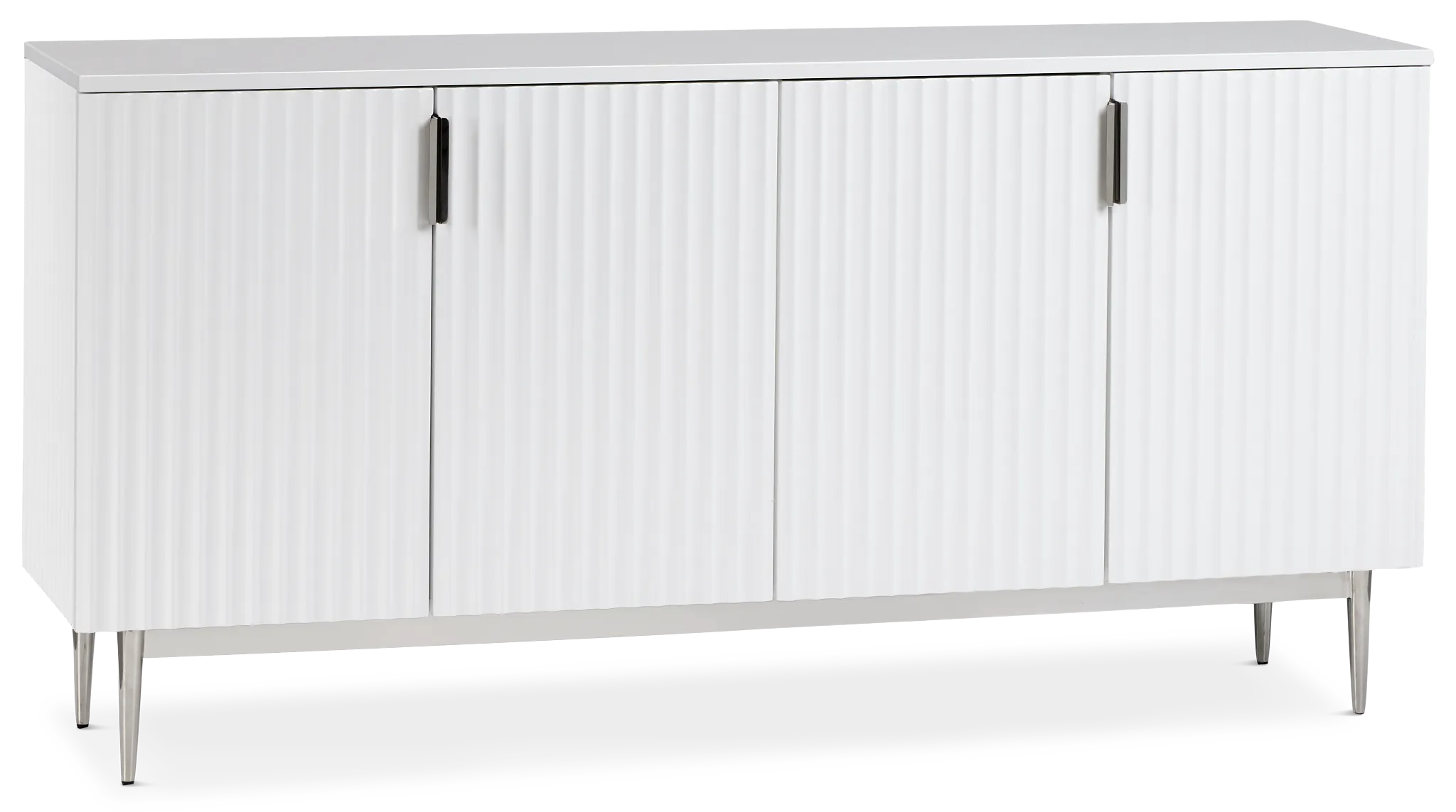 Surge White Four-door Cabinet