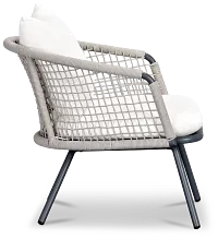 Antigua Gray White Arm Chair