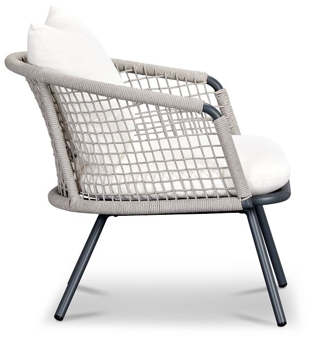 Antigua Gray White Arm Chair