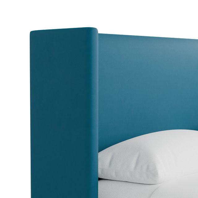 Captiva Joya Teal 48" Upholstered Shelter Bed