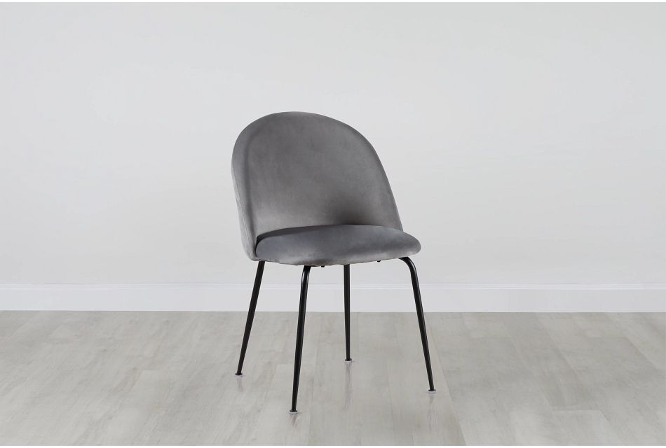 Capri Gray Upholstered Side Chair W Black Legs Dining Room Chairs City Furniture Capri Gray Upholstered Side Chair W, Gray Upholstered Dining Chairs With Black Legs