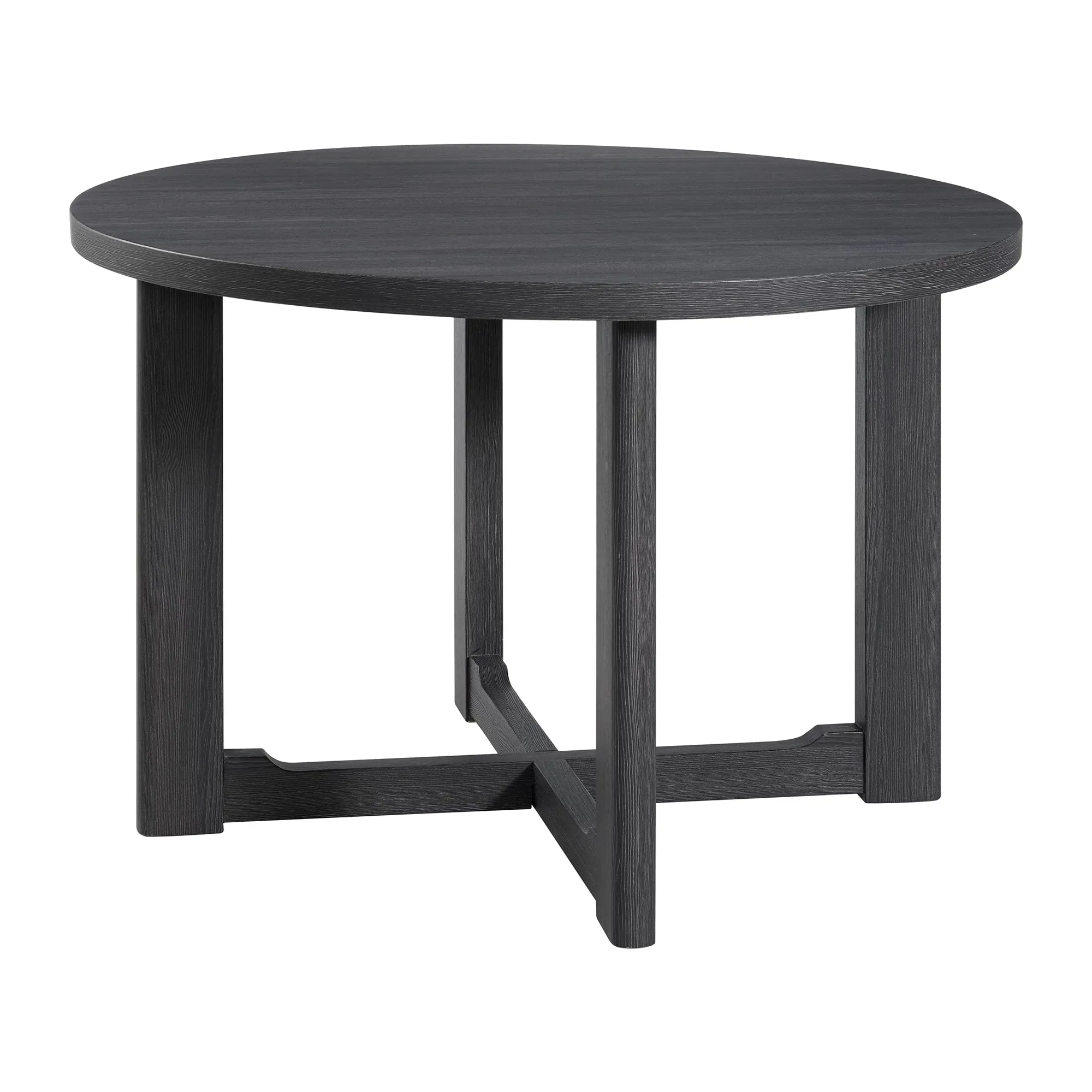 Gareth Dark Gray Round Table & 4 Upholstered Chairs