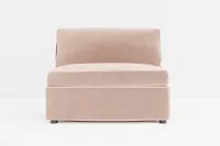 Destin Joya Light Pink Velvet Armless Chair