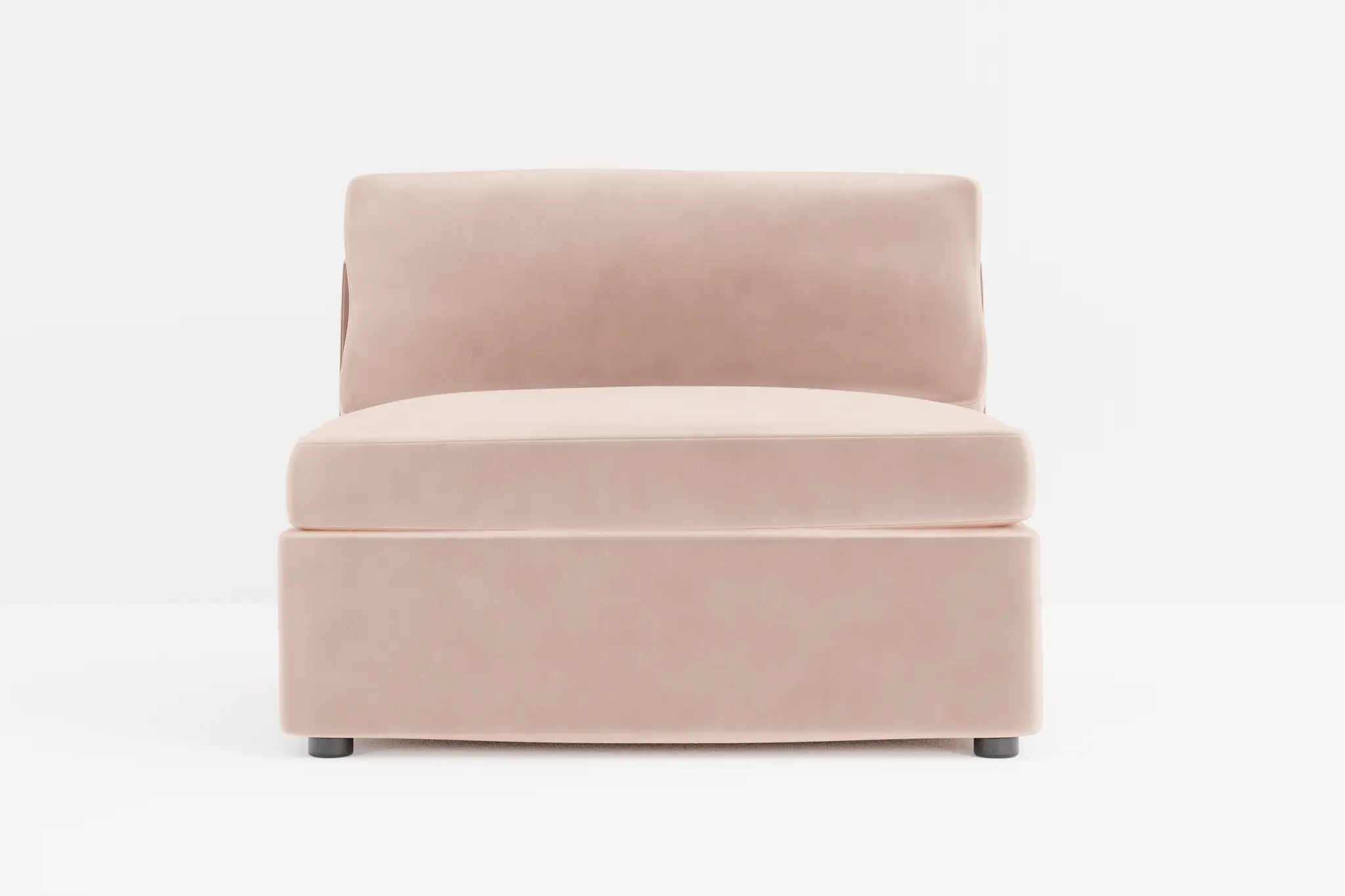 Destin Joya Light Pink Velvet Armless Chair Destin Joya Light Pink Velvet Armless Chair