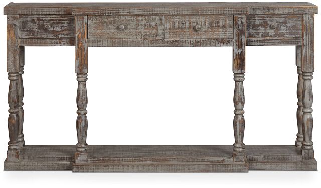 Riverton Gray 4-drawer Console Table