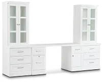 Newport White Drawer Wall Desk