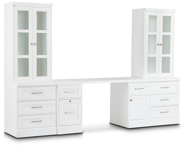 Newport White Drawer Wall Desk