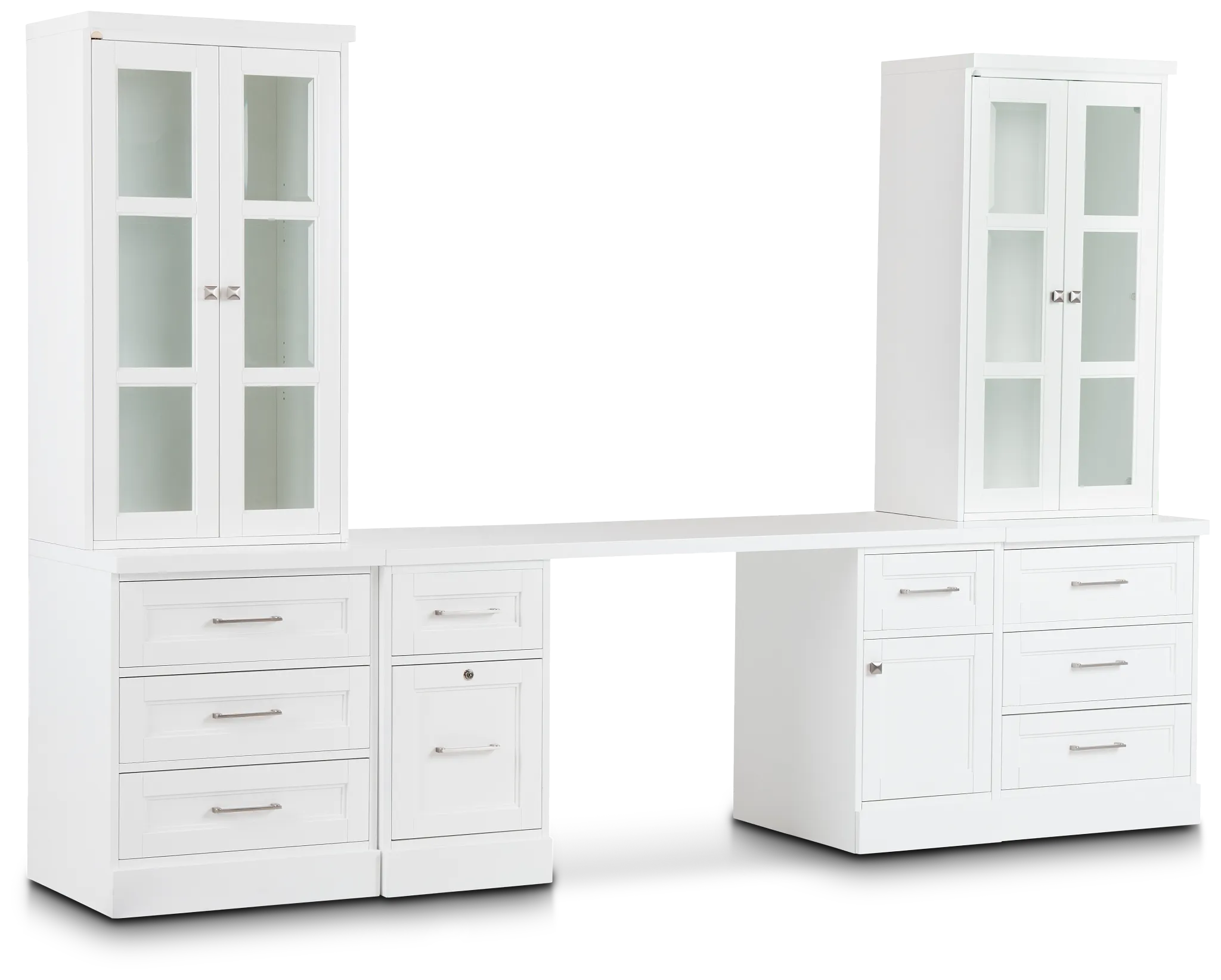 Newport White Drawer Wall Desk