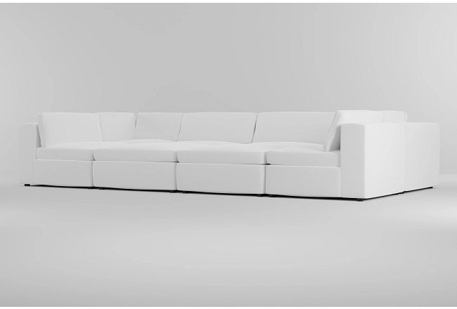 Destin Delray White Fabric 8-piece Pit Sectional