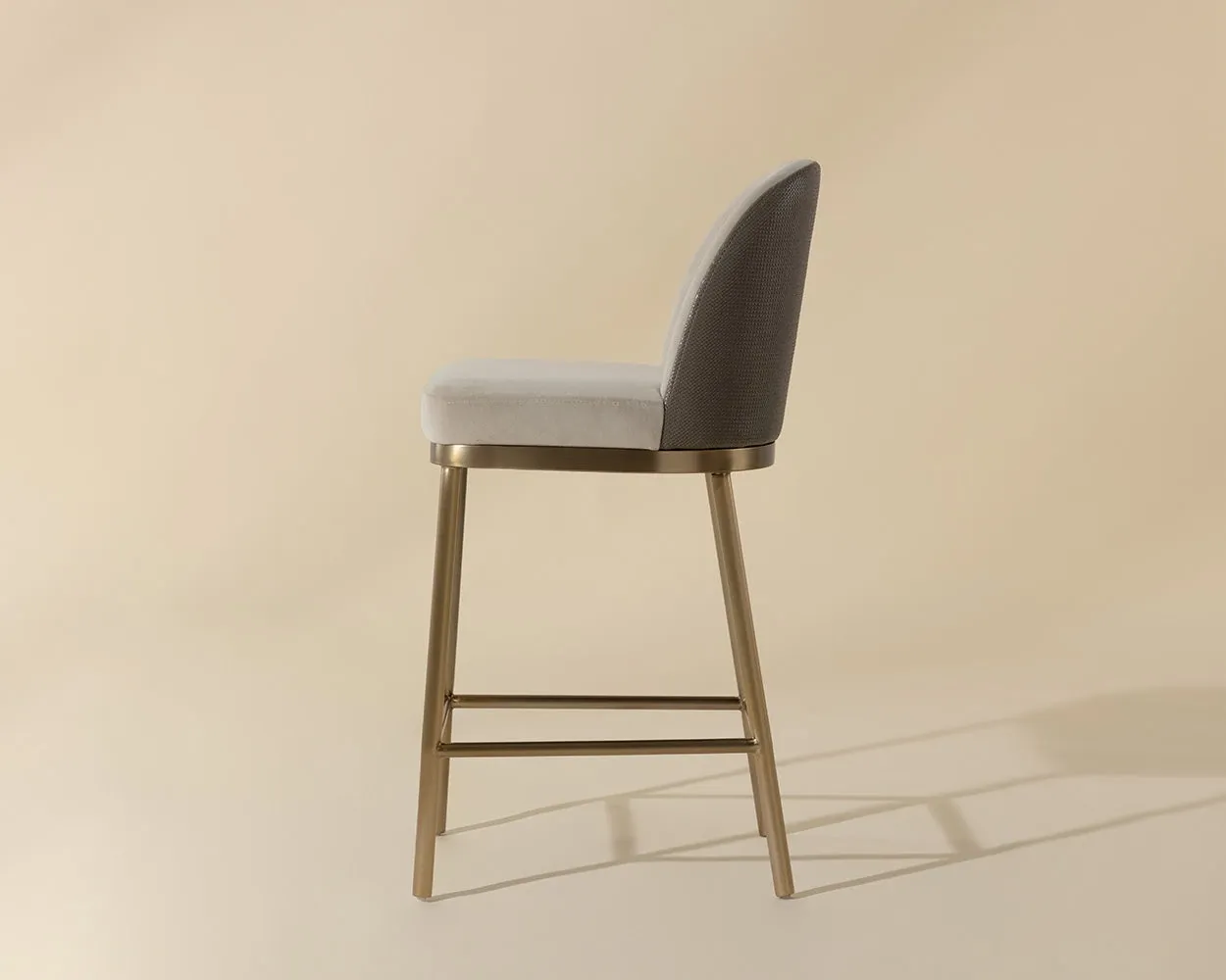 Daphne Taupe 24" Upholstered Barstool