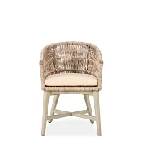 Trees Light Tone Woven Cushioned Arm Chair