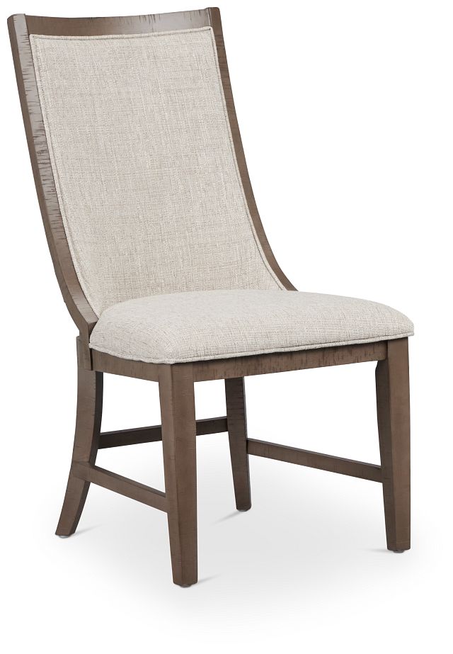 Heron Cove Light Tone Curved Upholstered Side Chair