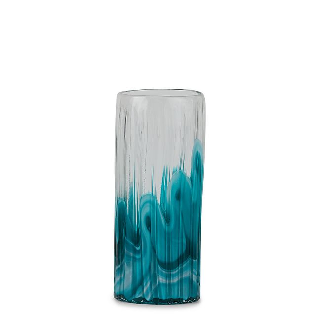Lia Teal Medium Vase