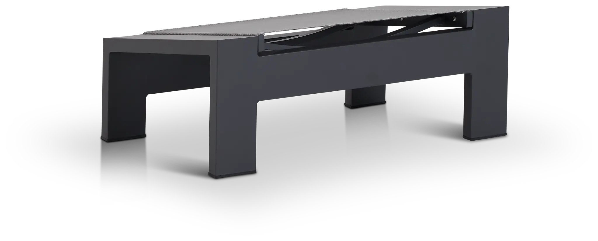 Linear Dark Gray Ledge Pool Ottoman Linear Dark Gray Ledge Pool Ottoman