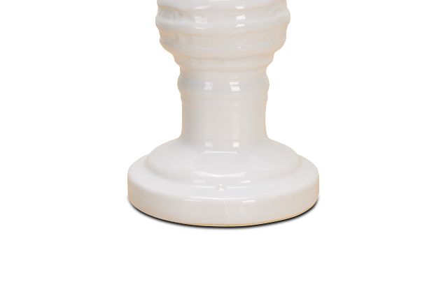 Eme White Stripe Candle Holder