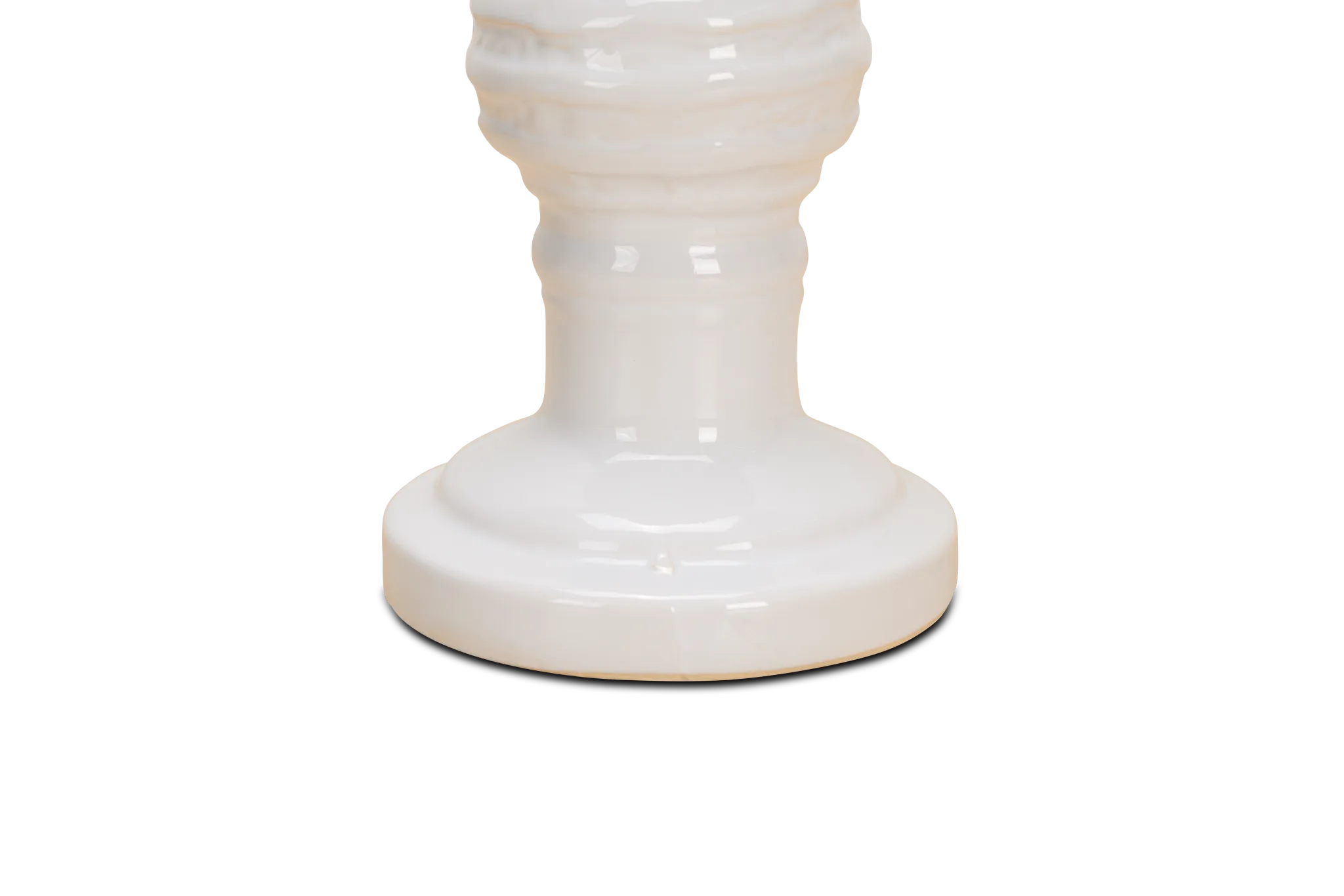 Eme White Stripe Candle Holder