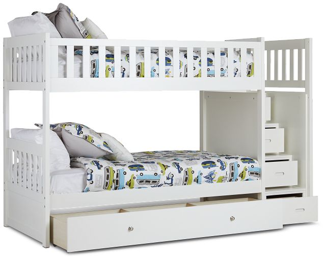 Bailey White Storage Bunk Bed