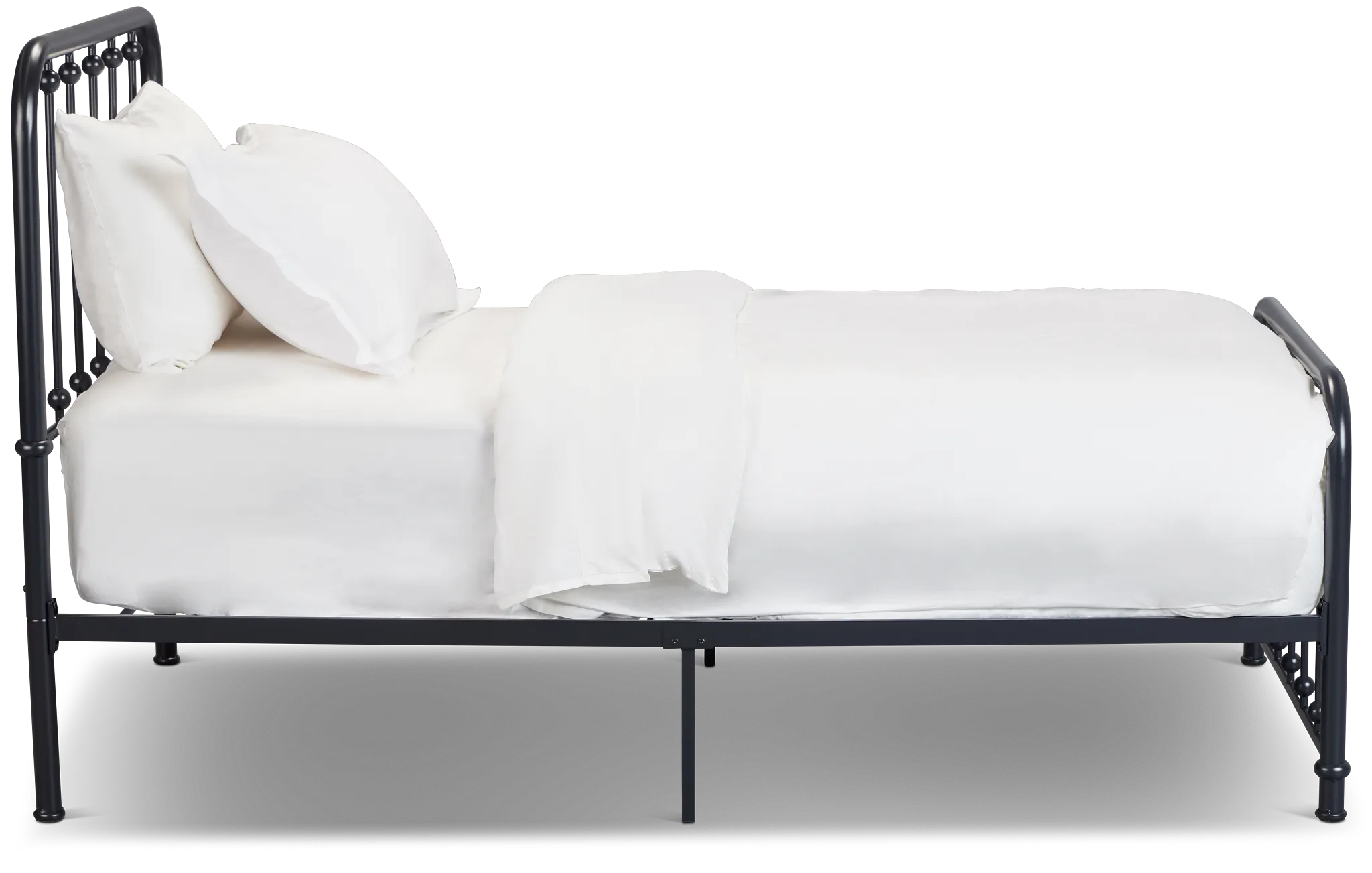 Rory Black Metal Panel Bed