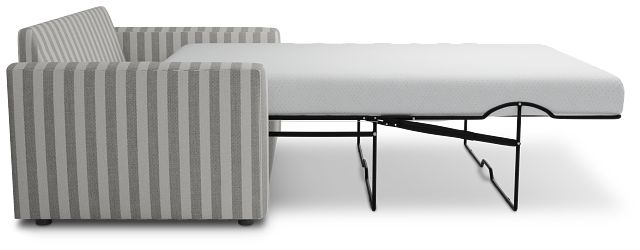 Siesta Sea Lane Dark Gray Fabric Memory Foam Sleeper
