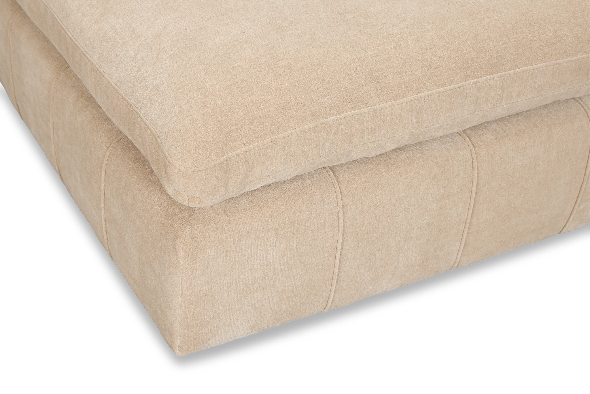 Cruz Light Beige Fabric Armless Chair