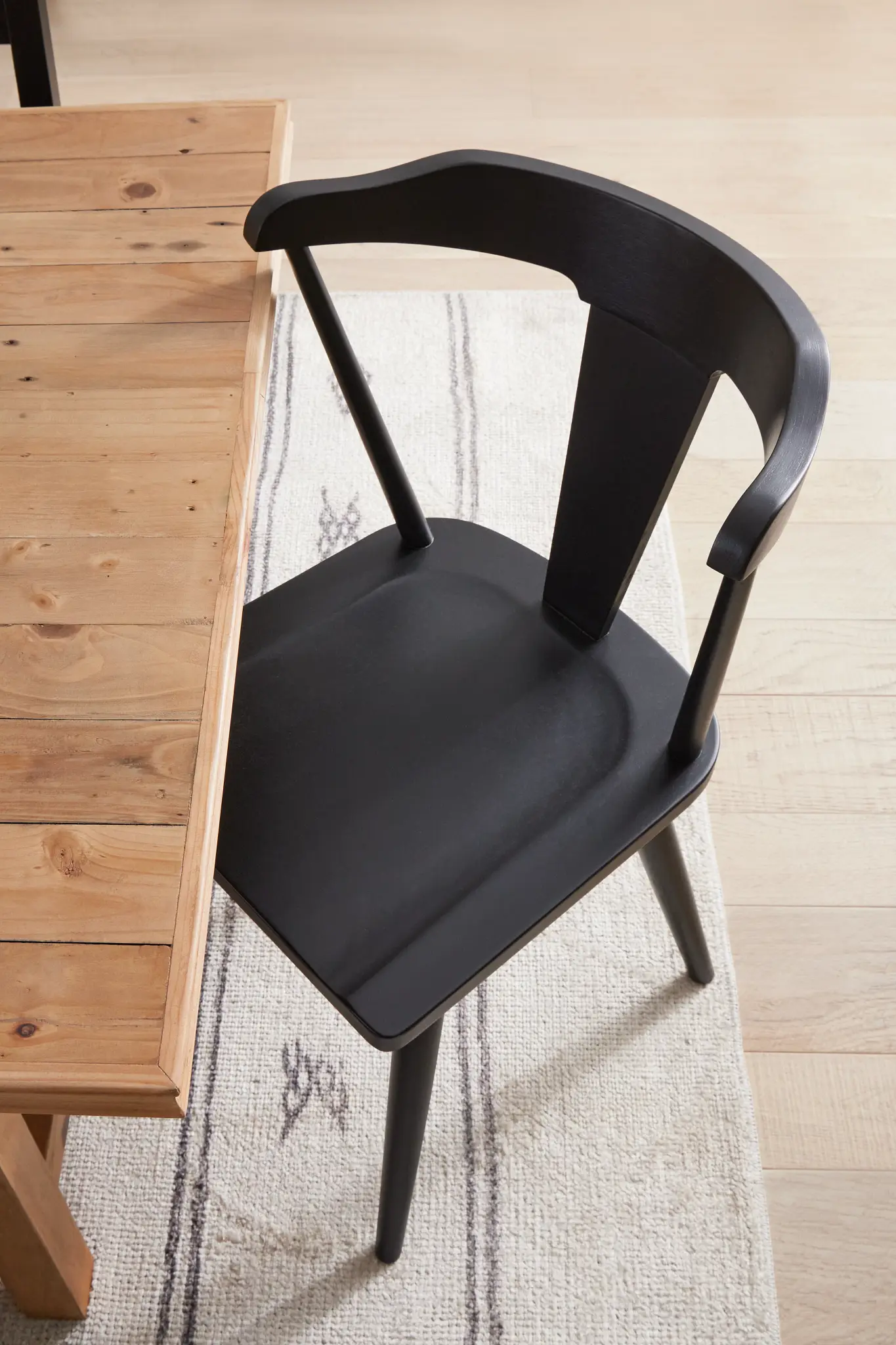 Denton Black Curved Wood Side Chair Denton Black Curved Wood Side Chair