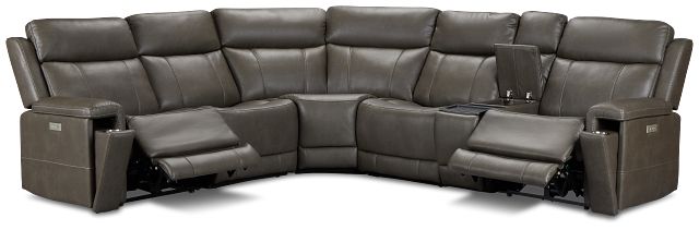 Jayden Gray Micro Medium Dual Power 2-arm Reclining Sectional