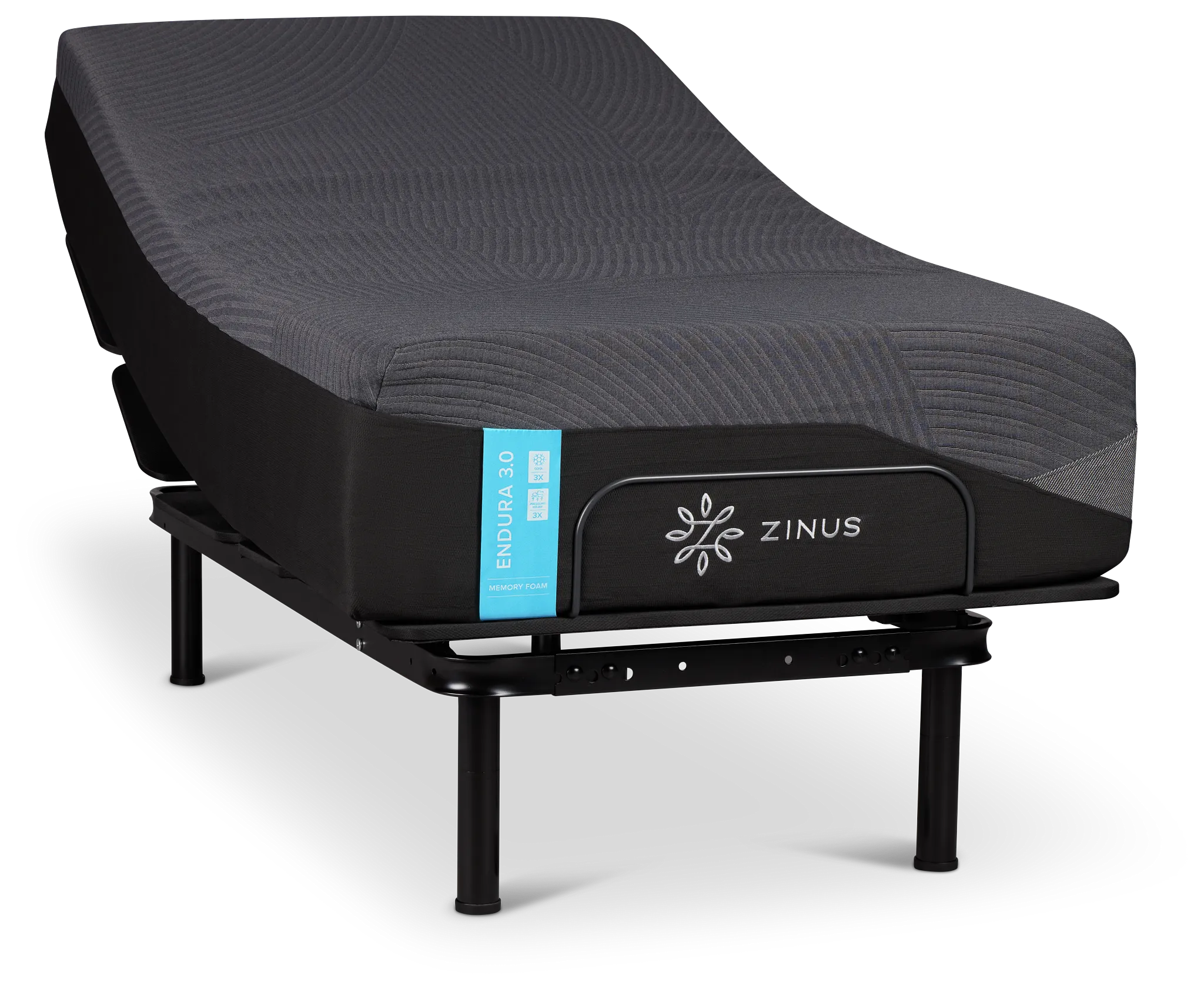 Zinus Endura 3.0 Plush Slat Adjustable Mattress Set