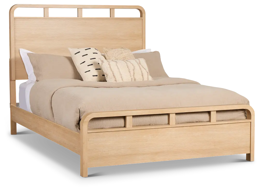 Lyndie Light Tone Panel Bed Lyndie Light Tone Panel Bed