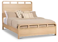 Lyndie Light Tone Panel Bed