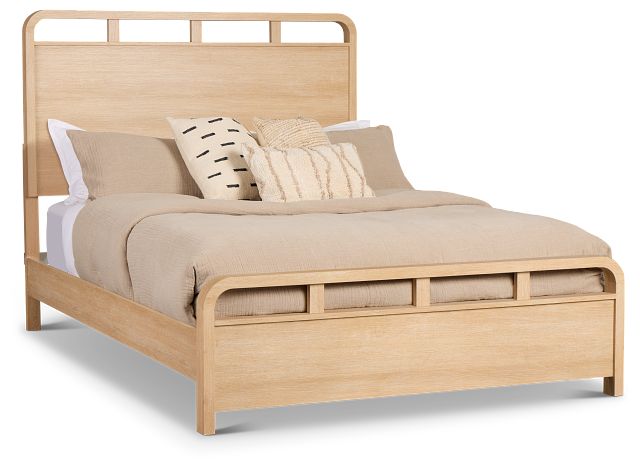 Lyndie Light Tone Panel Bed