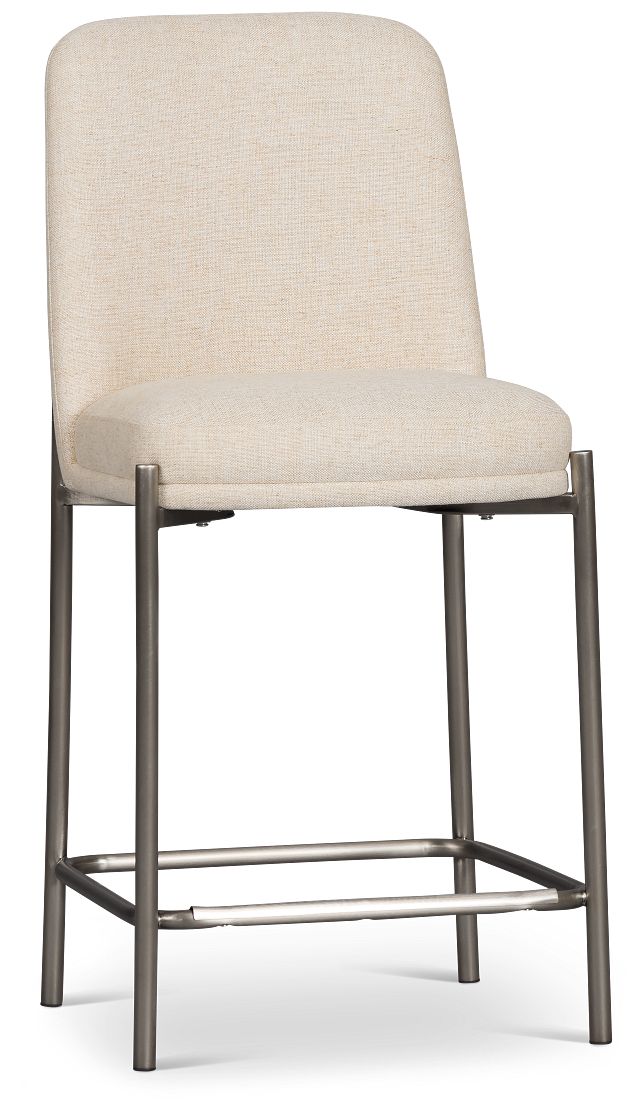 Avondale Light Beige 24" Upholstered Barstool