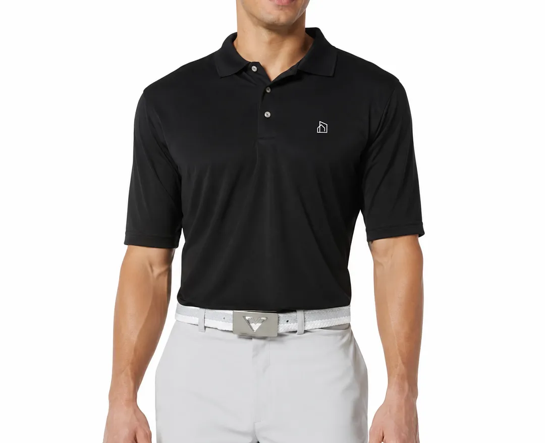 CITY HOME Black Mens Polo Shirt