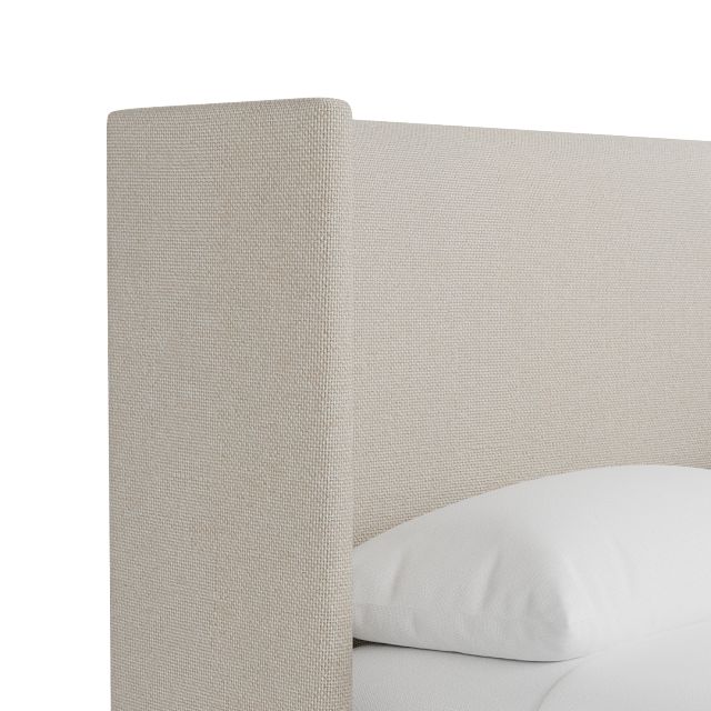 Captiva Suave Beige 48" Upholstered Shelter Bed