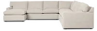 Hudson Gray Fabric Large Left Chaise Sectional