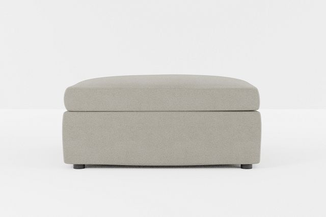 Destin Elite Gray Fabric Cocktail Ottoman