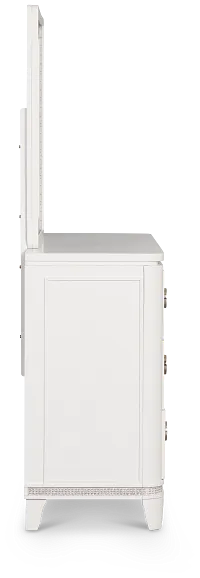 Milan White Youth Dresser & Mirror