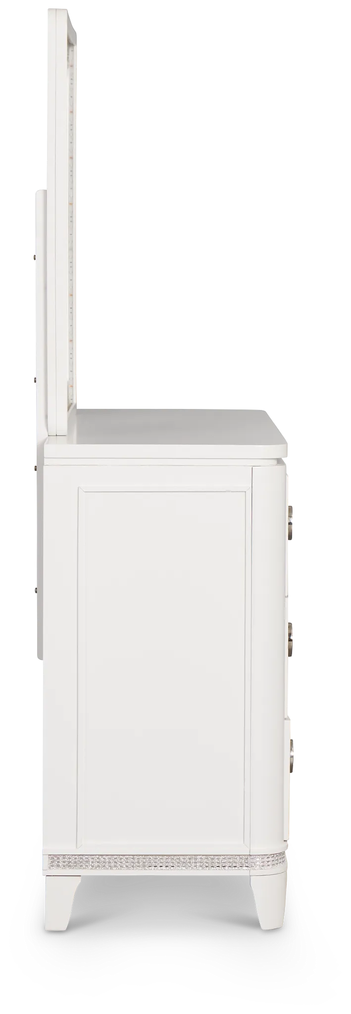 Milan White Youth Dresser & Mirror