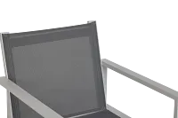 Linear2 White Aluminum Sling Arm Chair