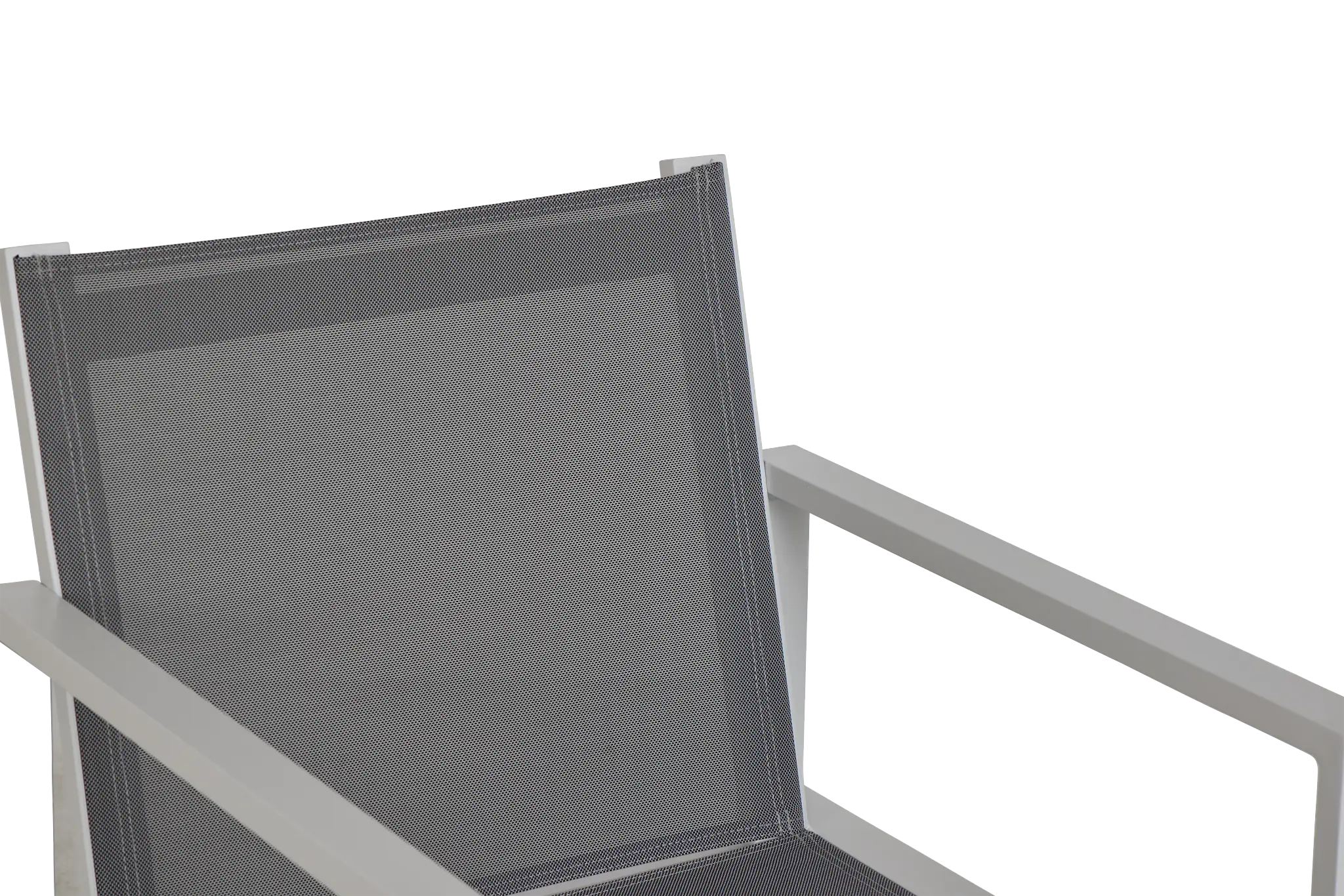 Linear2 White Aluminum Sling Arm Chair Linear2 White Aluminum Sling Arm Chair