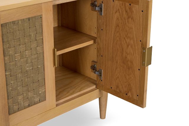 Caras Light Tone Woven Credenza