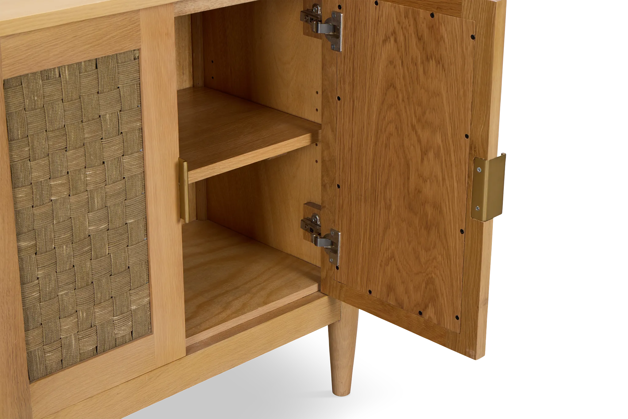 Caras Light Tone Woven Credenza