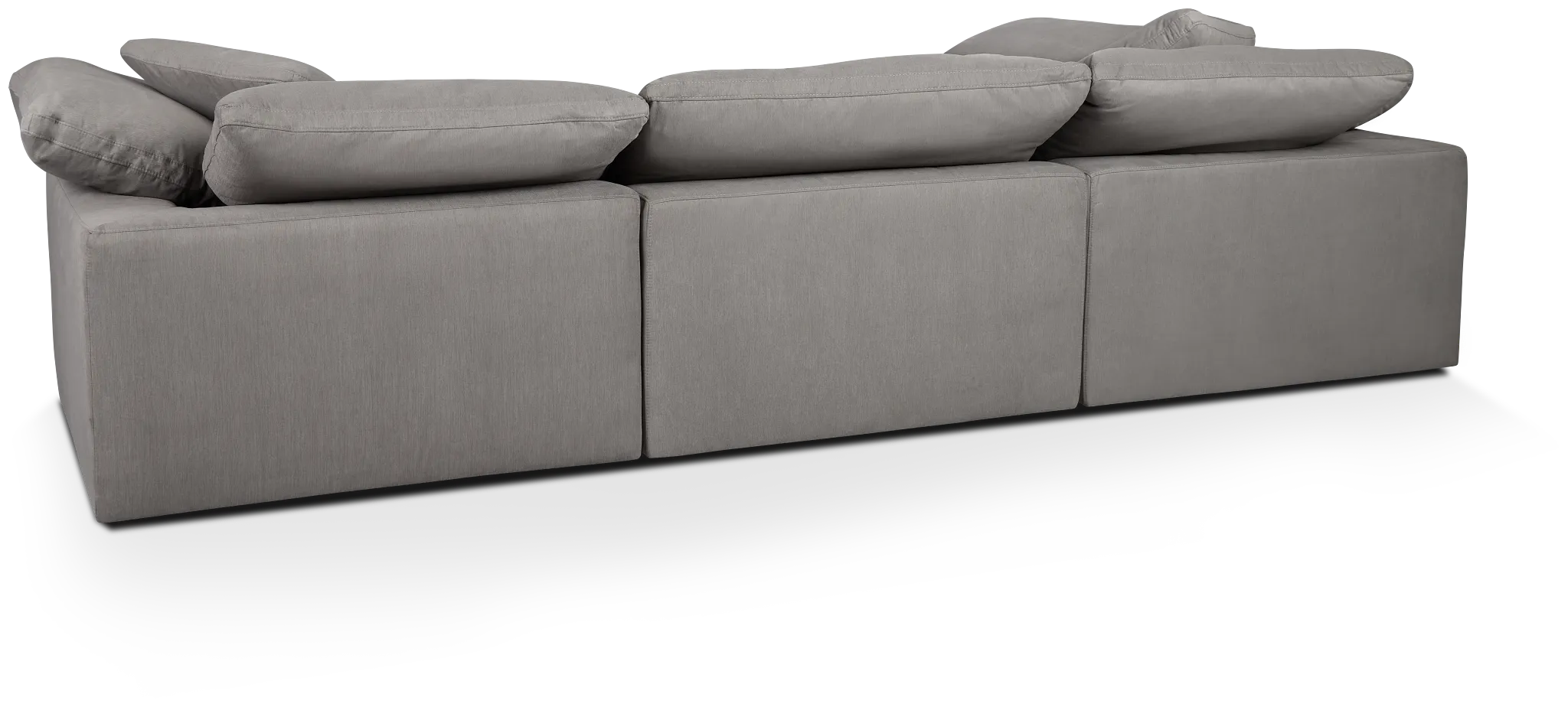 Nixon Light Gray Fabric 5pc Bumper Sectional